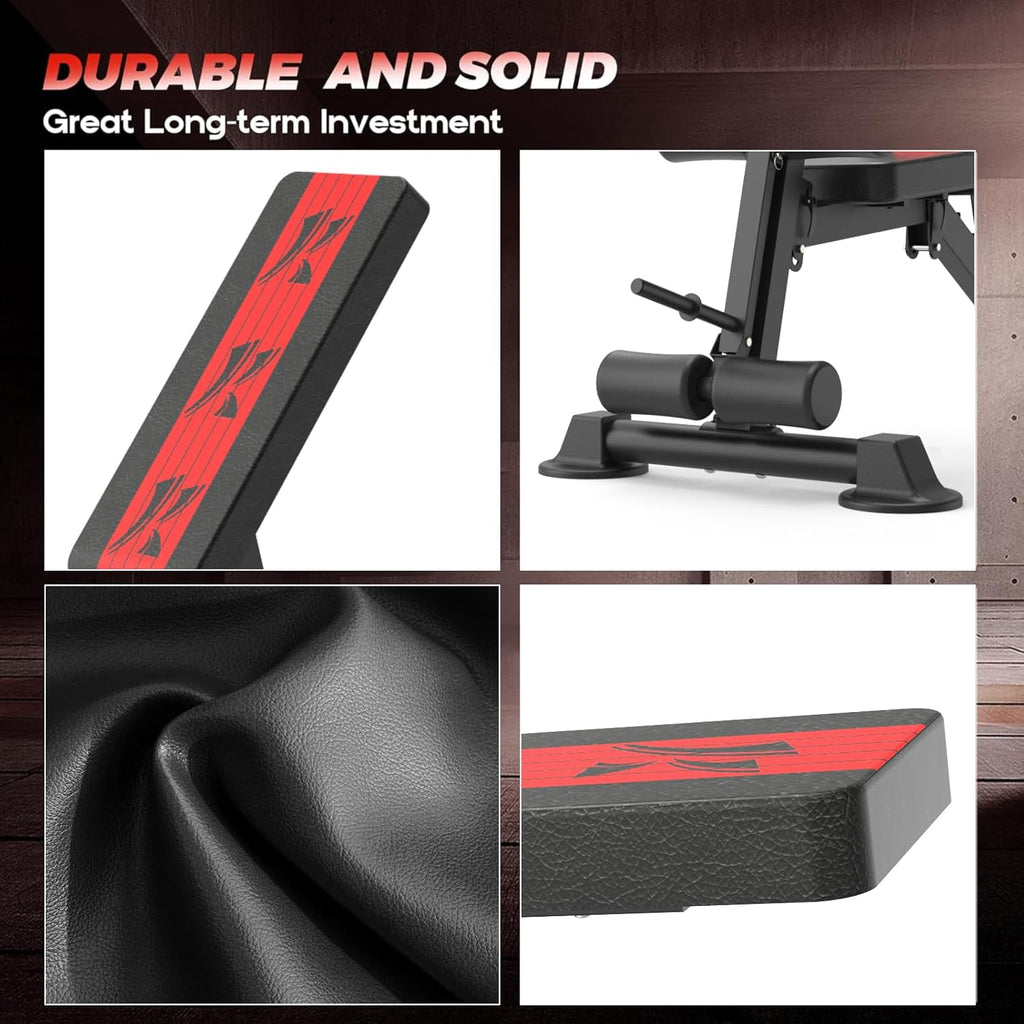 Adjustable Weight Bench 660 Lbs Incline Decline Flat Z569