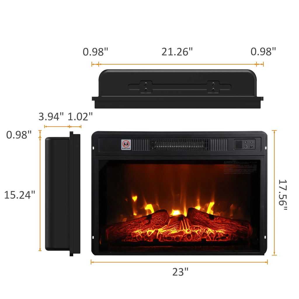 Gray Wash Farmhouse TV Stand with Electric Fireplace E7581