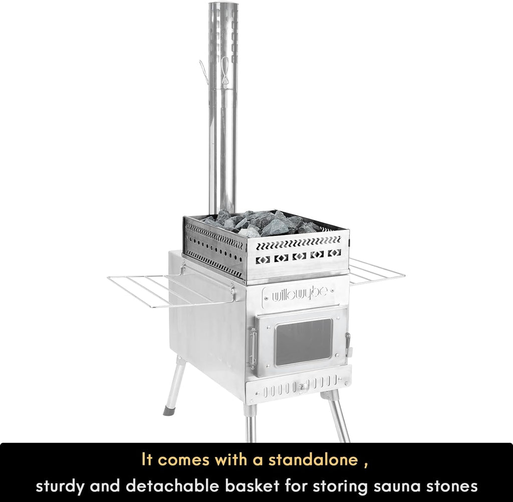 Outdoor Sauna Hot Tent Stove, Portable Camping Wood Stove L61687