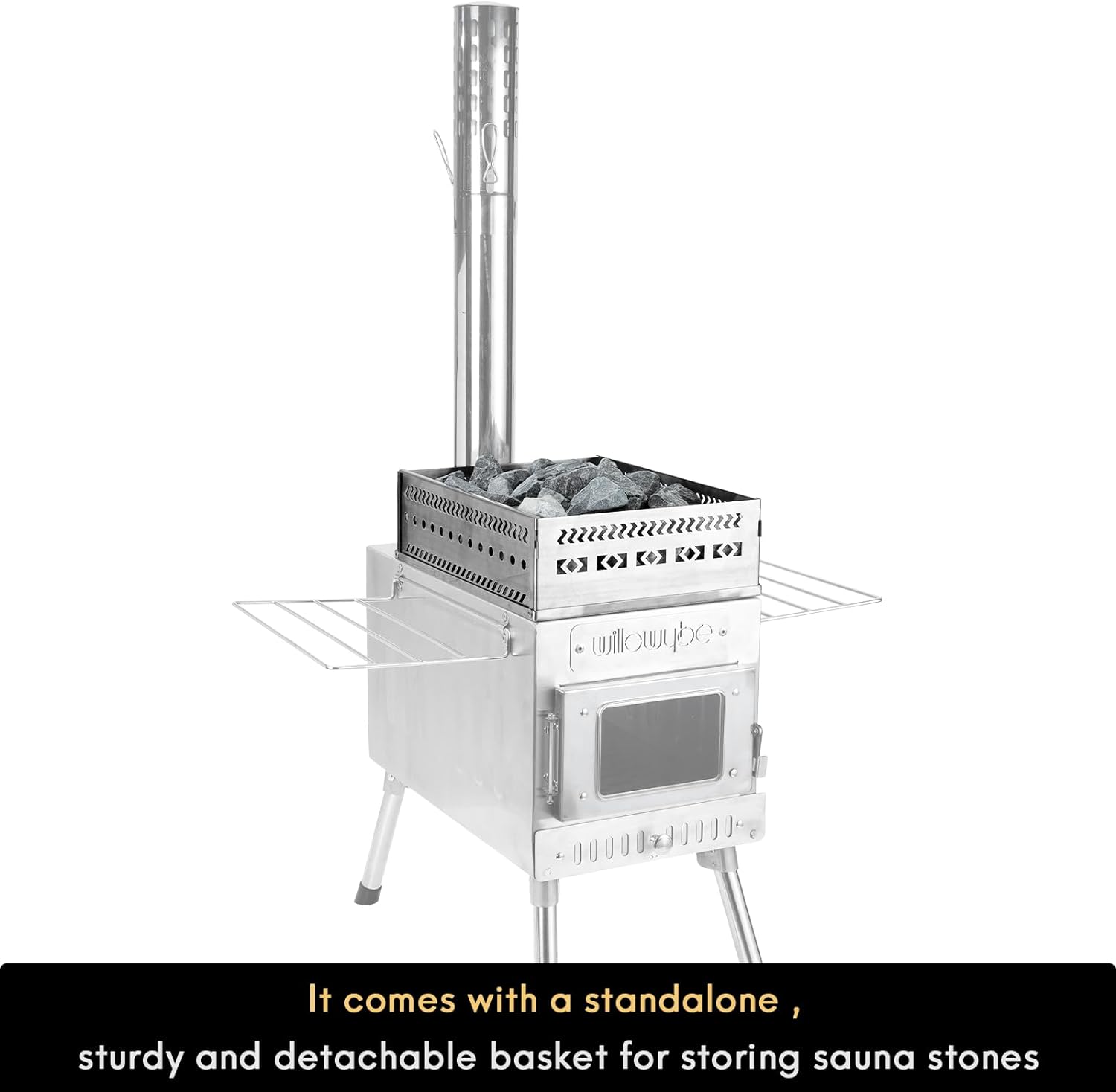 Outdoor Sauna Hot Tent Stove, Portable Camping Wood Stove L61687