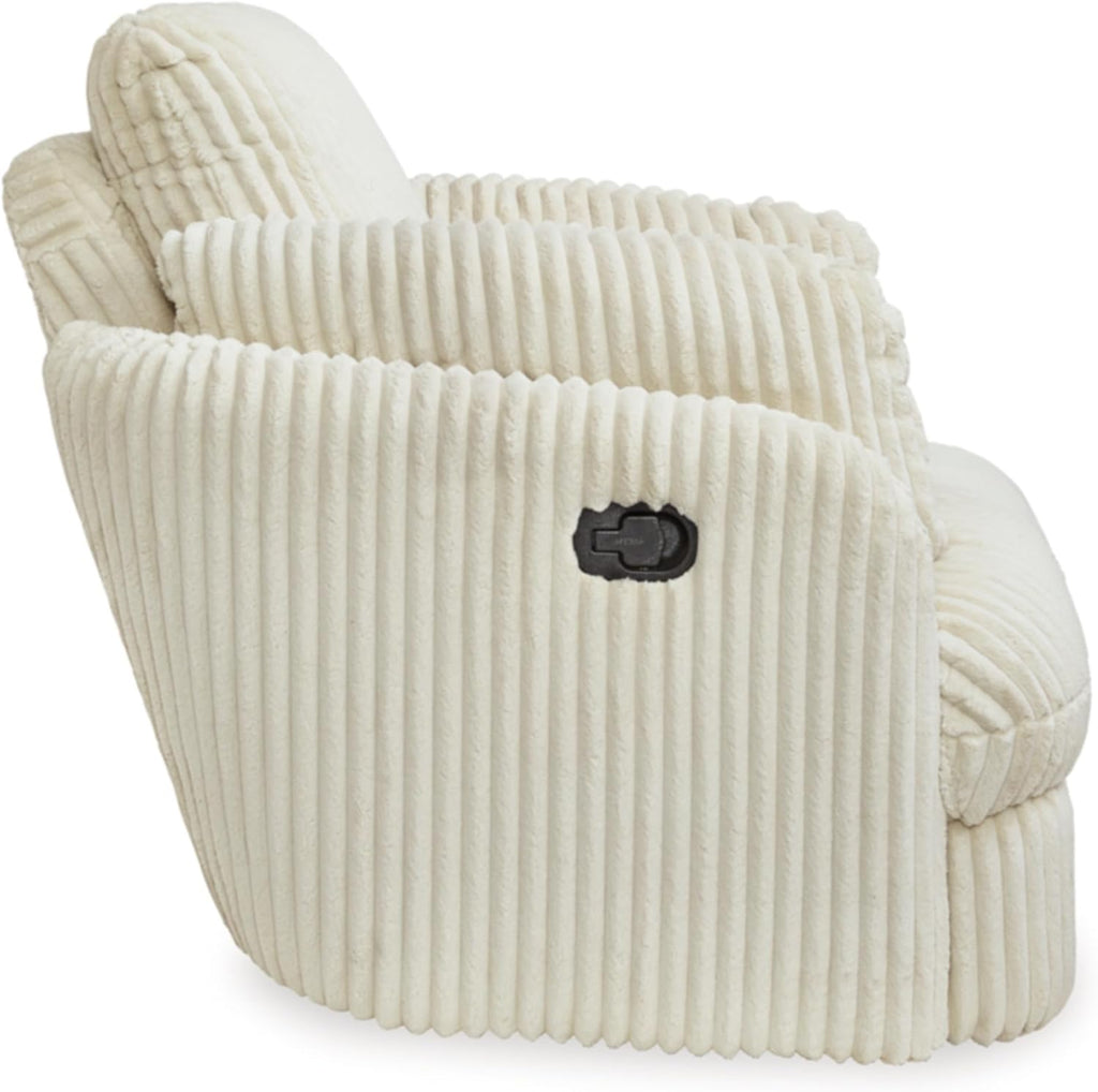 White Swivel Glider Recliner D915