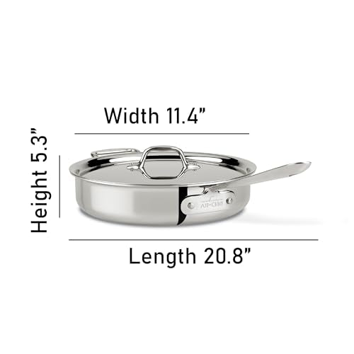 3-Ply Stainless Steel Sauté Pan 4 Quart U665
