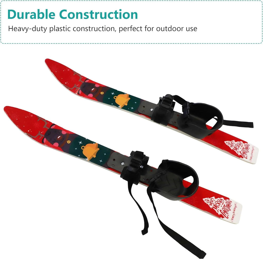 Blue Kids' Ski Set with 2 Ski Boards and 2 Poles I6026