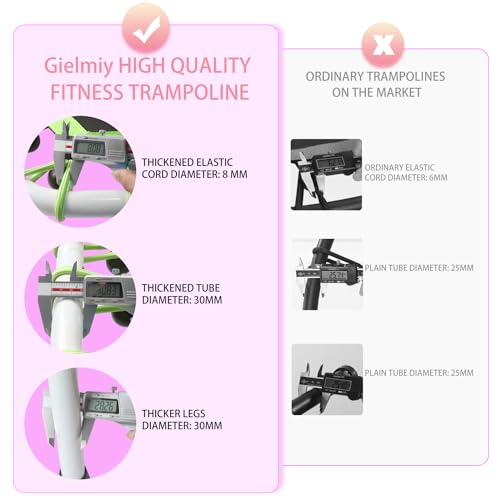 Fitness Trampoline with Adjustable Handle Bar, Max Limit 330 lbs X485683