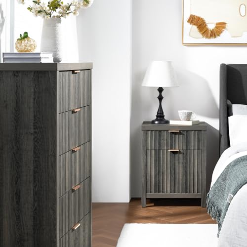 5 Drawers Grey Oak Dresser W9343