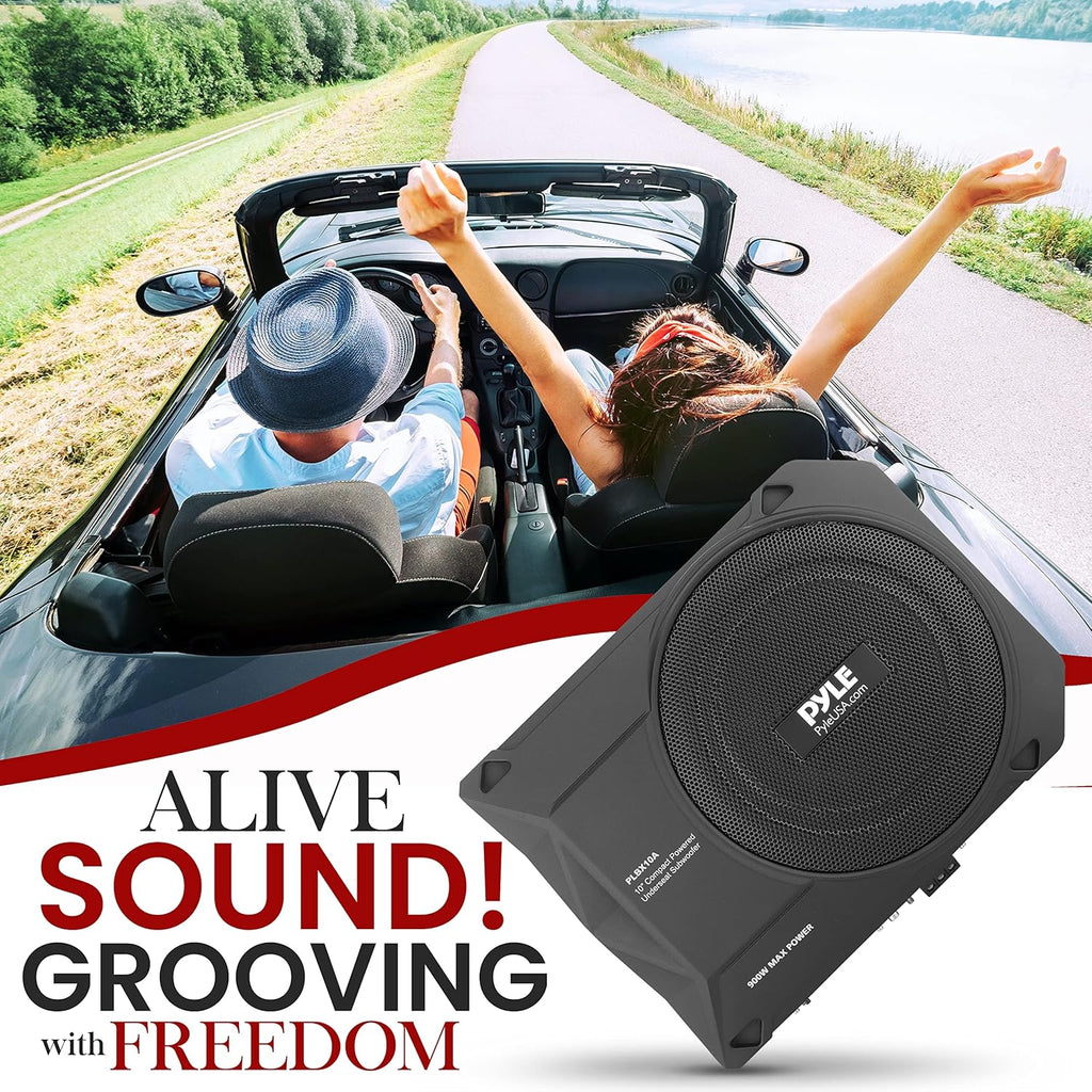 10-Inch Low-Profile Amplified Subwoofer System L708