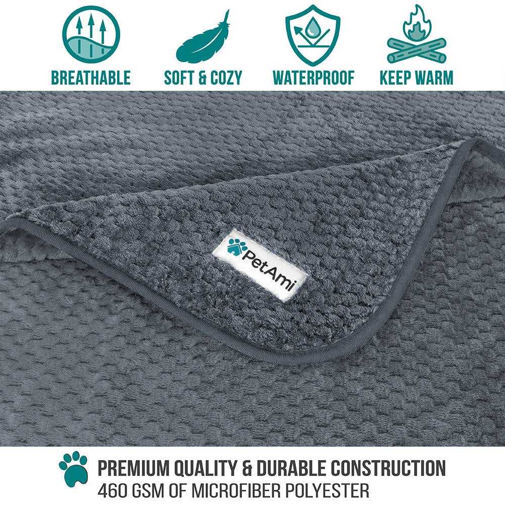 Sherpa Fleece Waterproof Waffle Cat Dog Blanket G177737