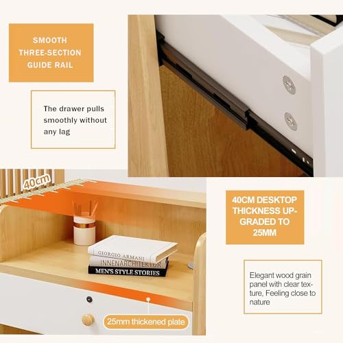 White Reception Desk with Drawers I1682