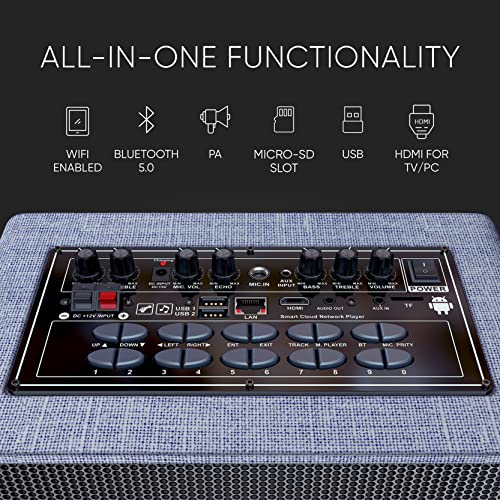 2 Wireless Microphones Bluetooth Portable PA Speaker System with 15" Touch Tablet F23417