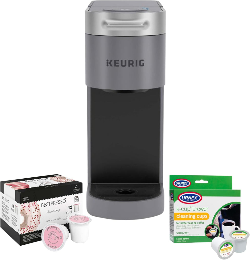 Gray Single Serve Coffee Maker with 3 Brew Sizes Q4532