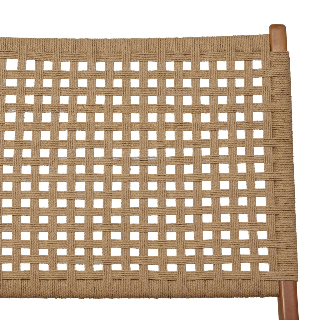 Brown Wood Handmade Woven Lounge Chair R686