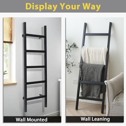 Black Wooden Blanket Ladder Y75007