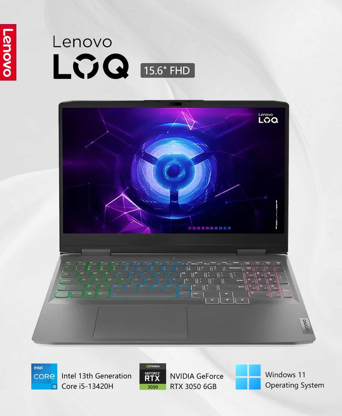15.6" 144Hz IPS Gaming Laptop NVIDIA GeForce RTX 3050 Intel Core i5-13420H 32GB RAM 1TB Storage Storm Grey Q752