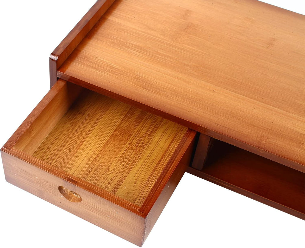 Bamboo Monitor Stand with 3 Drawers H41931