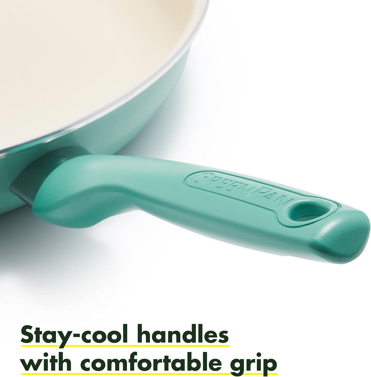 Turquoise 13.5" Ceramic Nonstick Frying Pan K12094