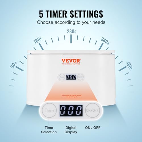 22oz Ultrasonic Jewelry Cleaner with 5 Digital Timer and 2 Cleaning Baskets Z40850