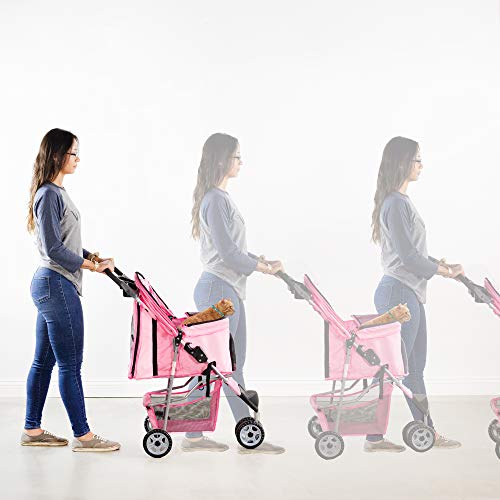 Black 3 Wheel Foldable Pet Stroller L1143