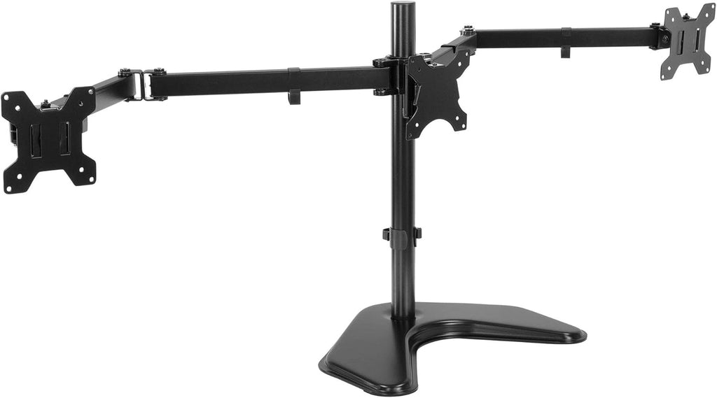 Triple Monitor Stand Freestanding Computer Desk Mount for 27 Inch Monitors VESA 75 100 M2378