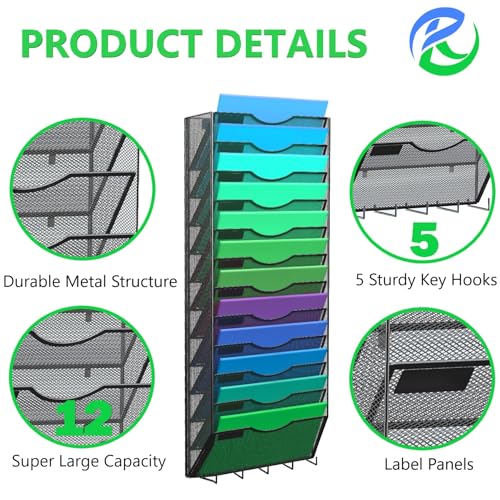 Black 10-Tier Wall File Organizer I452