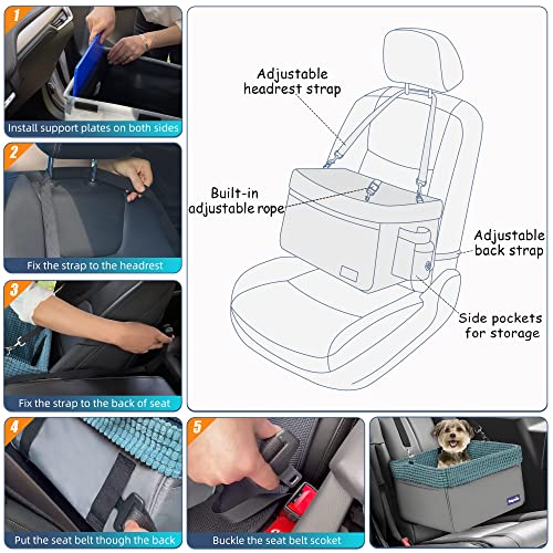 Pet Car Seat for Small Dogs & Cats 20lbs, Dog Booster Seat with Clip-On Adjustable Leash Z702893