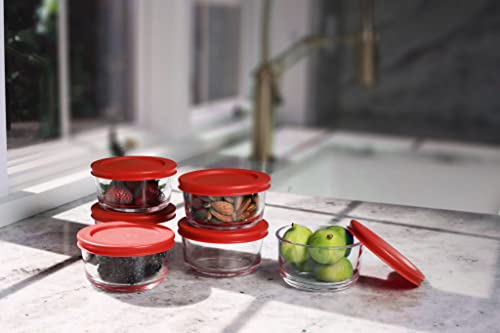 2 Cup Glass Food Storage Containers (6 Pack) C47801
