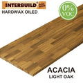 Acacia 6 ft. L x 25 in. D x 1.5 in. T Butcher Block Countertop in Light Oak Stain H42541