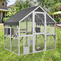Gray Wooden Cat Enclosure 74”x57”x74” X328