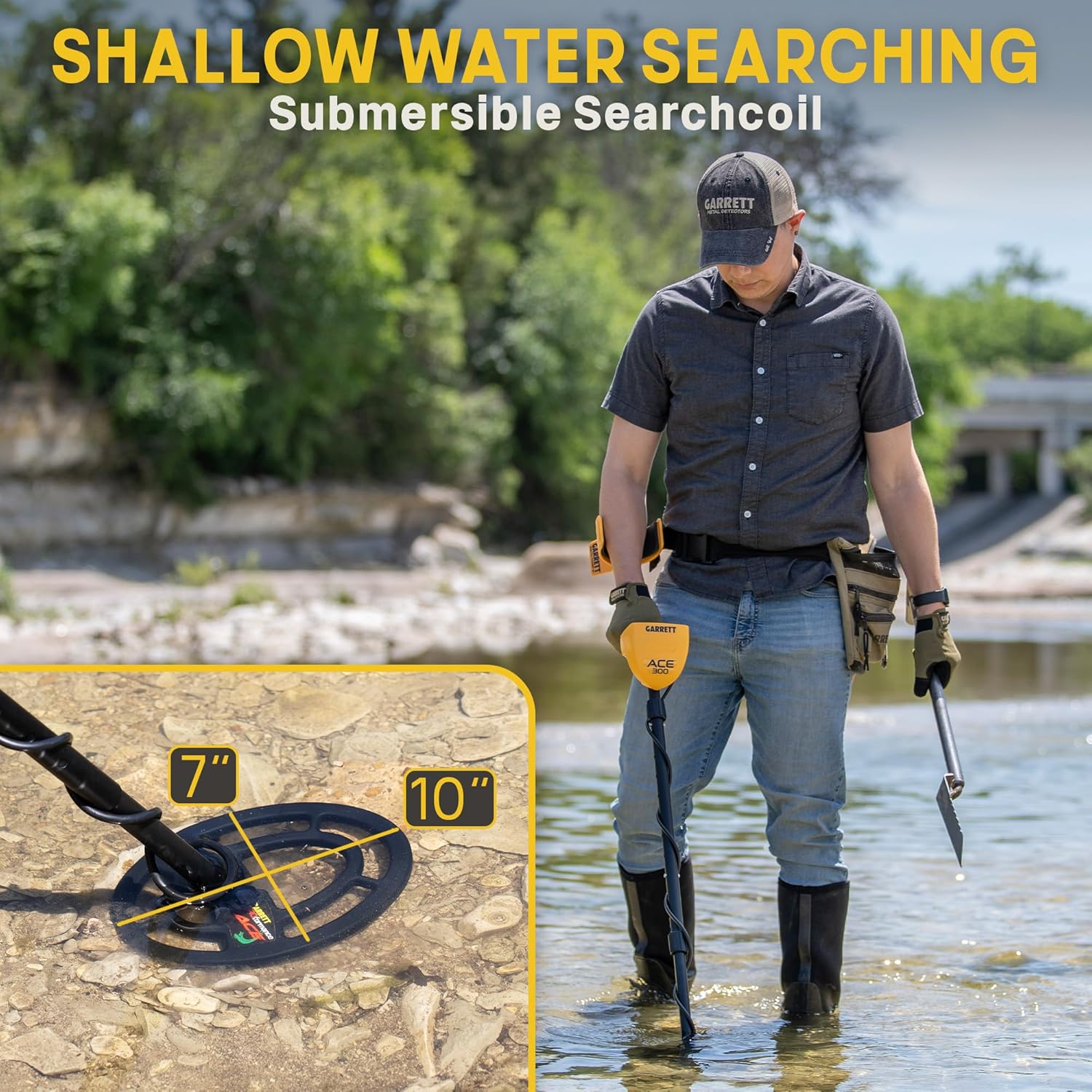 Metal Detector with Waterproof Coil H4921