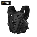 Black Motocross Body Armor Motorcycle Jacket with Back Chest Protector O7101