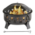 Antique Black Steel Wood-Burning Fire Pit N5392