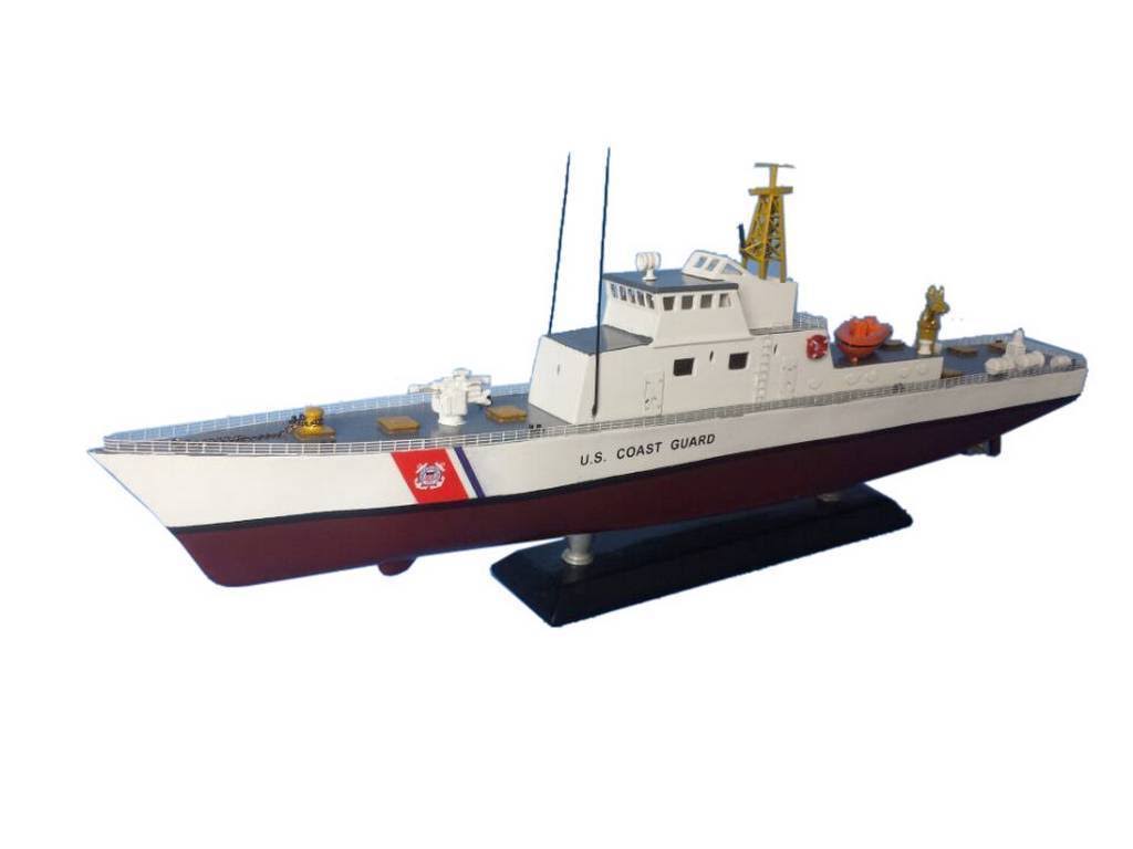 USCG Coastal Patrol Boat 18 Wooden Model Boat I13666