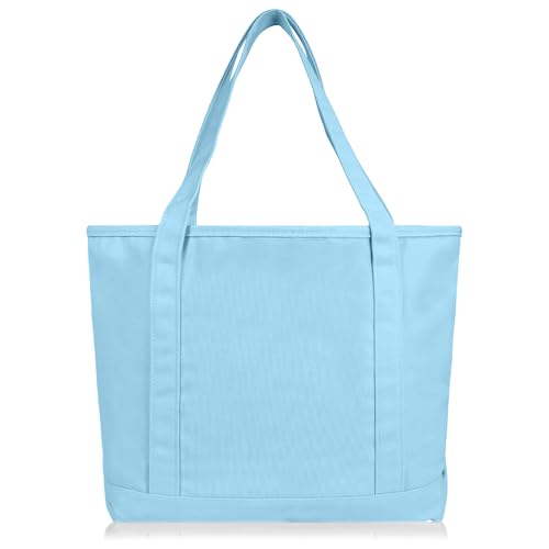 20" Solid Color Cotton Canvas Shopping Tote Bag O810