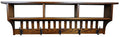 Oak Wood Wall Mounted Coat Rack with 4 Hooks U8762