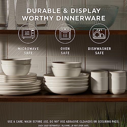 Navy 8-Pc Stoneware Dinnerware Set S12440