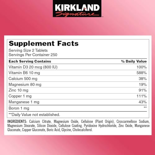 Calcium Citrate Magnesium and Zinc, 500 Tablets Z651734
