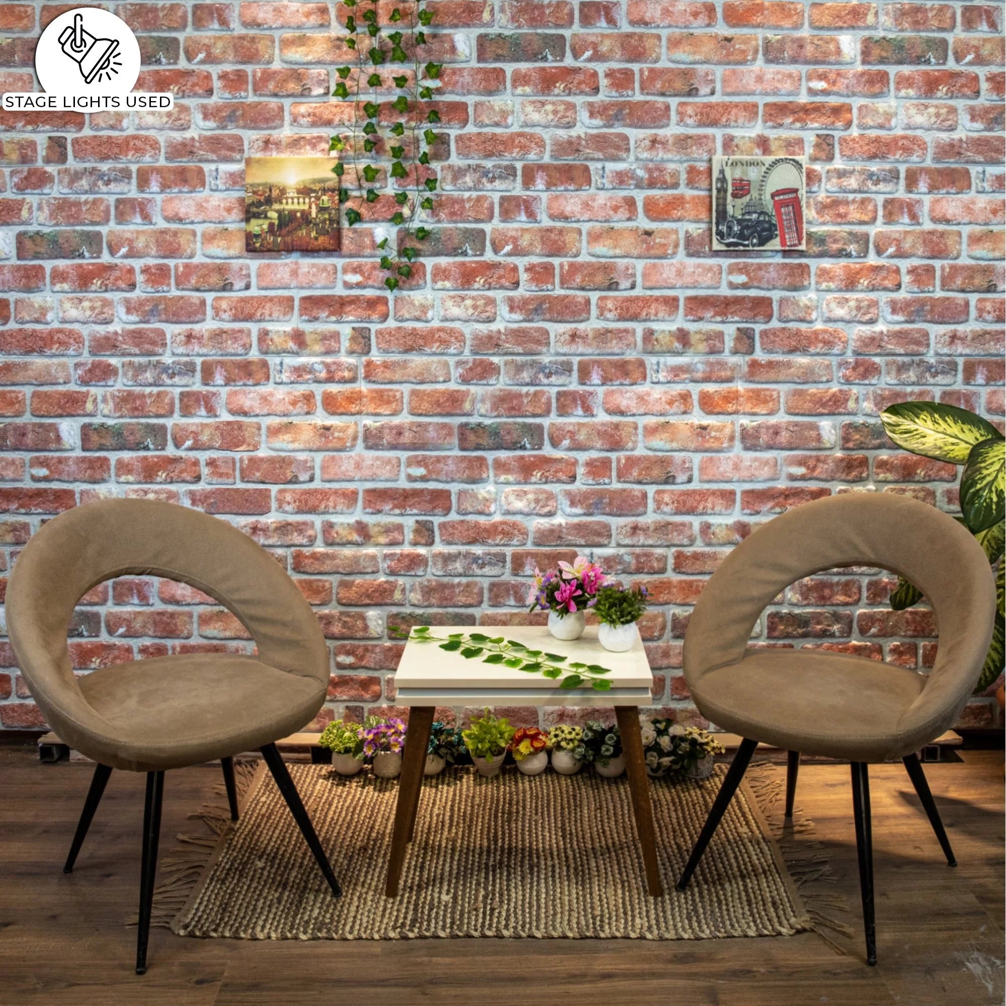 3D Wall Panels Brick Effect, Set of 10, Covers 53 sq ft R155