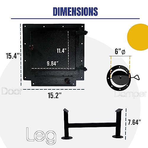 Double Barrel Stove Adapter Kit for 30 to 55 Gallon Drums D862