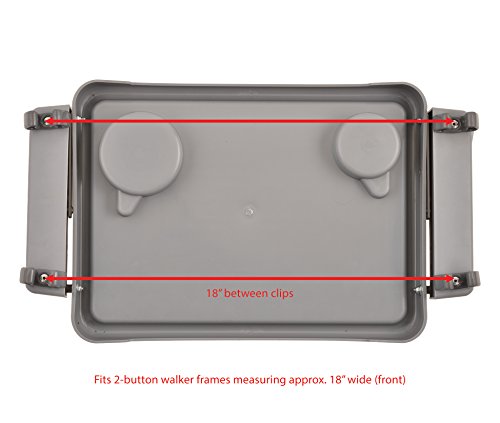 Gray Walker Tray with Two Cup Holders I89709