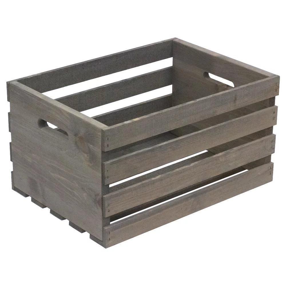 Large Crate in Weathered Gray W6761