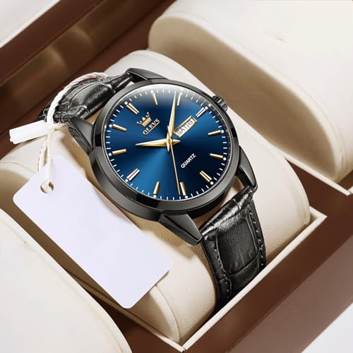 Brown Black Leather Strap Analog Quartz Dress Watch C22113