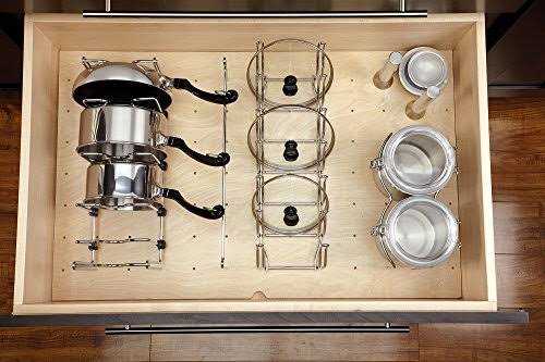 12 in. Pull-Out 2-Tier Base Cabinet Cookware Organizer G9088