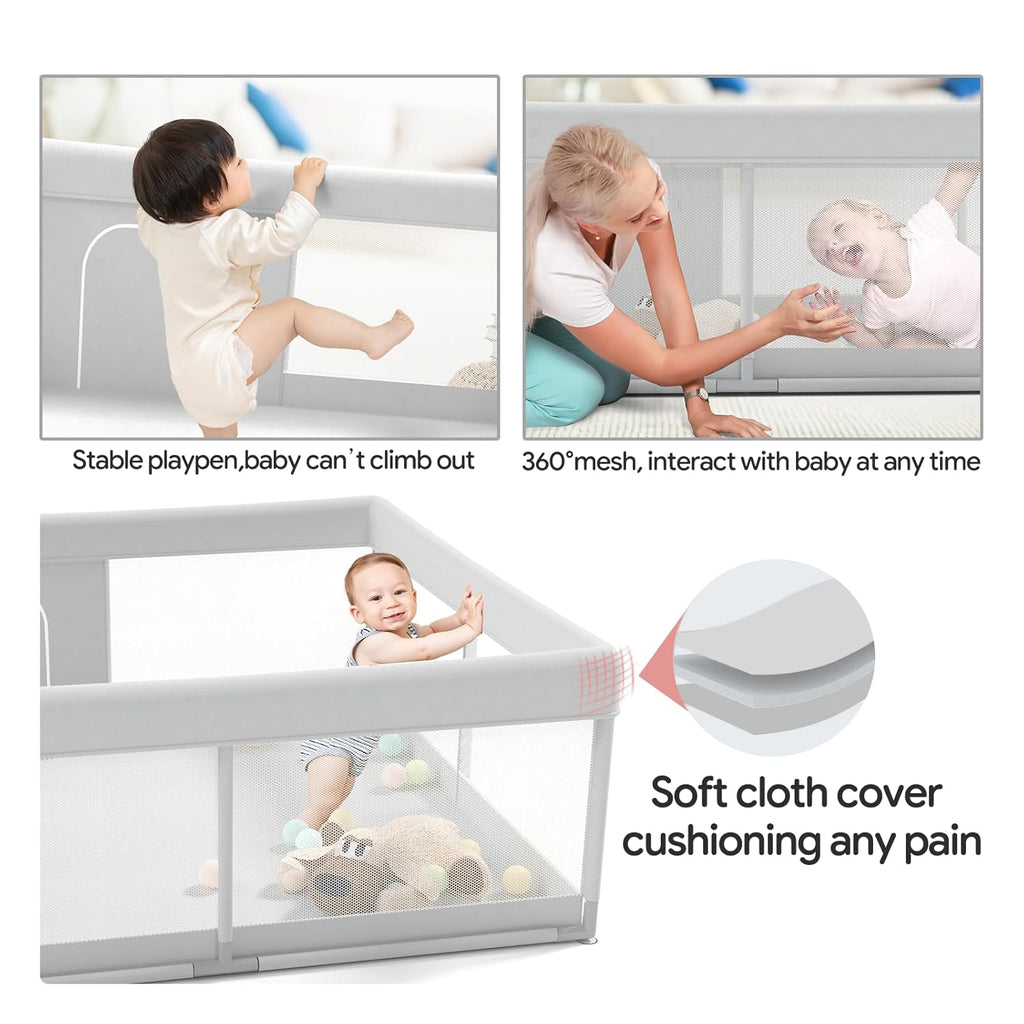 47x47inch Baby Playpen with Safety Non-Slip W795