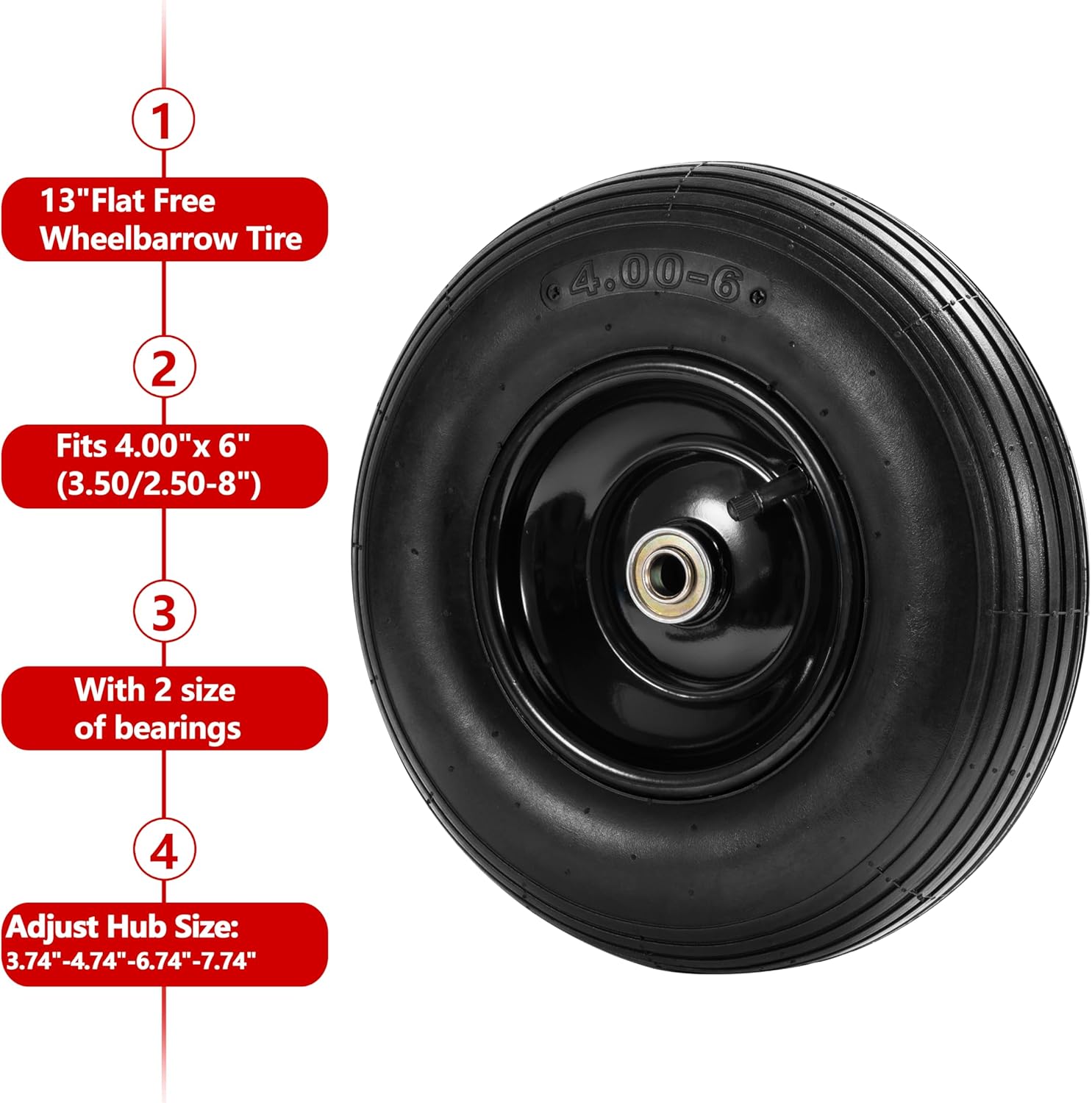 4.00-6 Tire and Wheel 2 Pack B28284