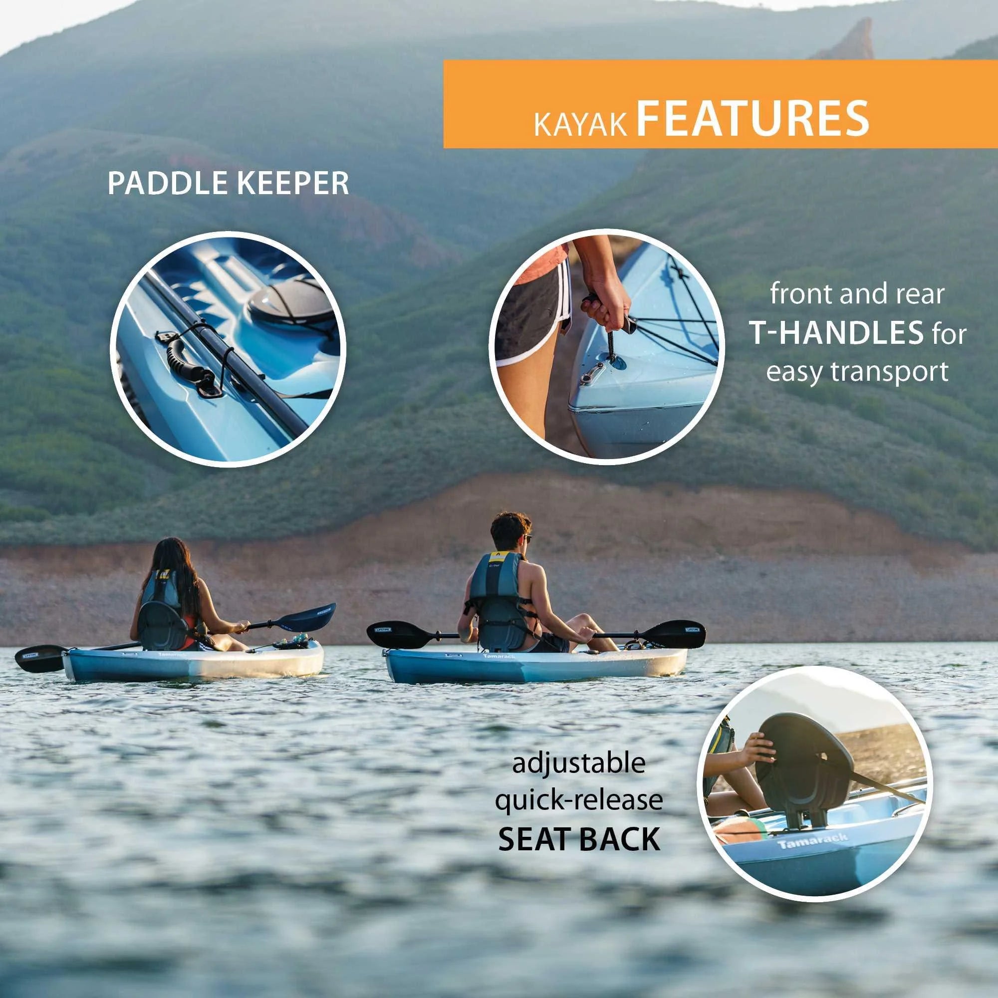 Sit-On-Top Kayak with Paddle C4393