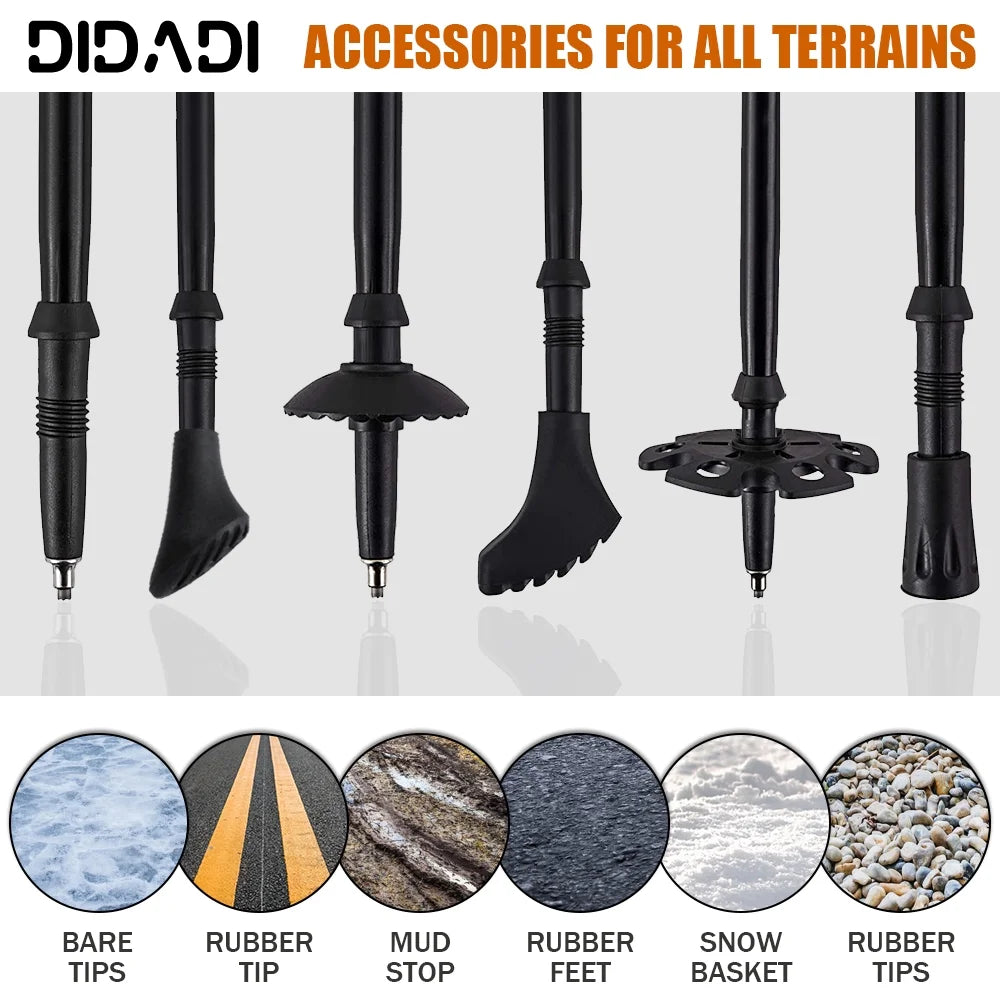 Carbon Fiber Hiking Poles with Anti-Shock & Quick Lock System U772740