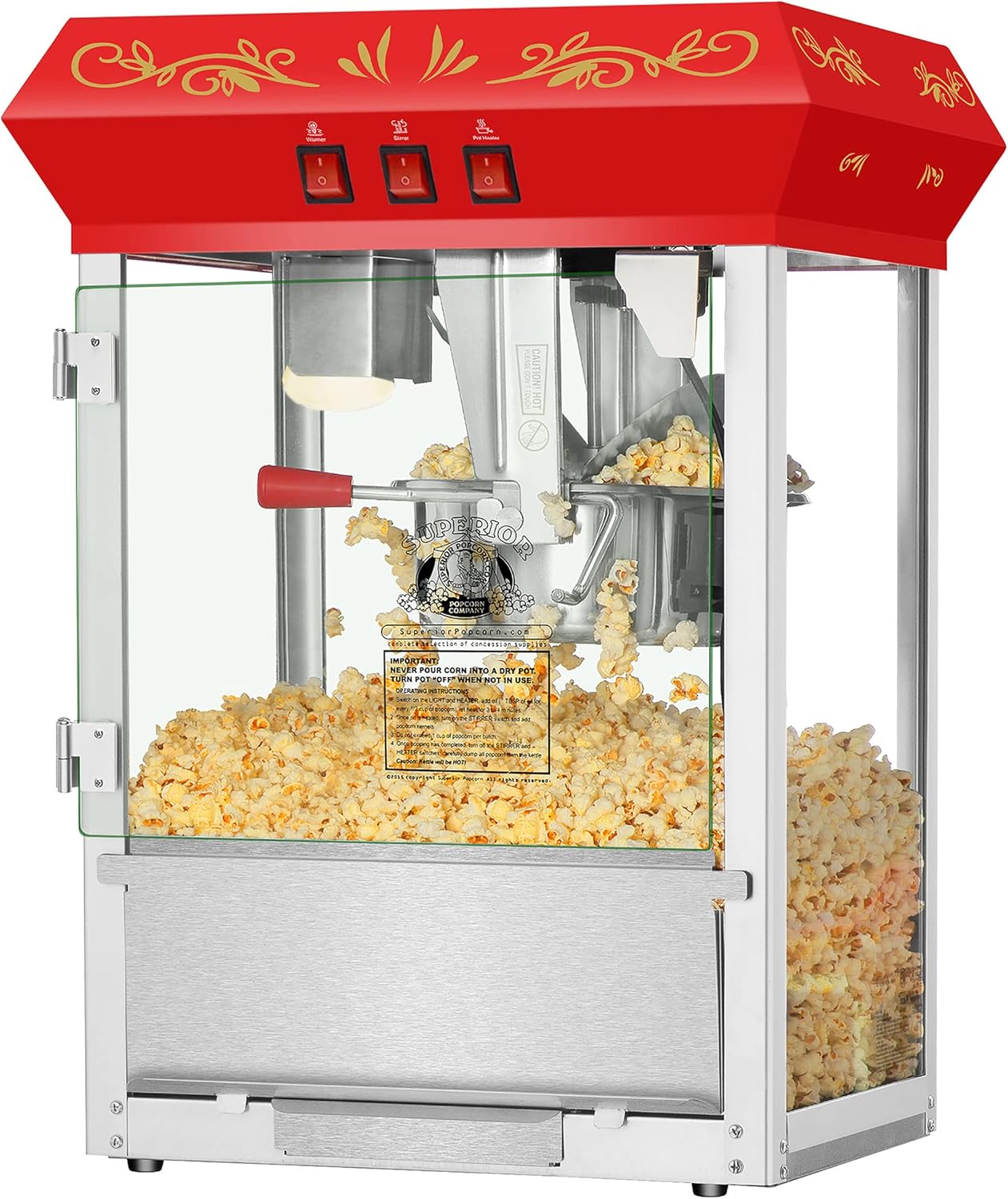 Red 3-Gallon Popcorn Popper U72332