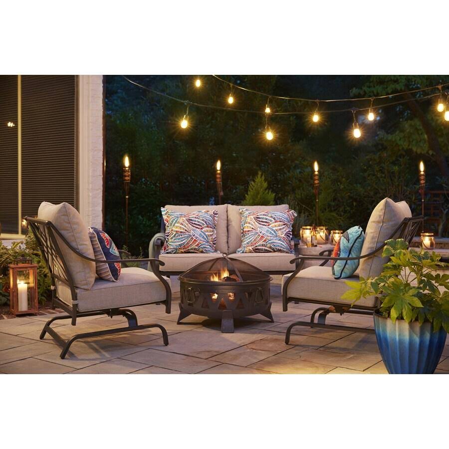 Antique Black Steel Wood-Burning Fire Pit N5392