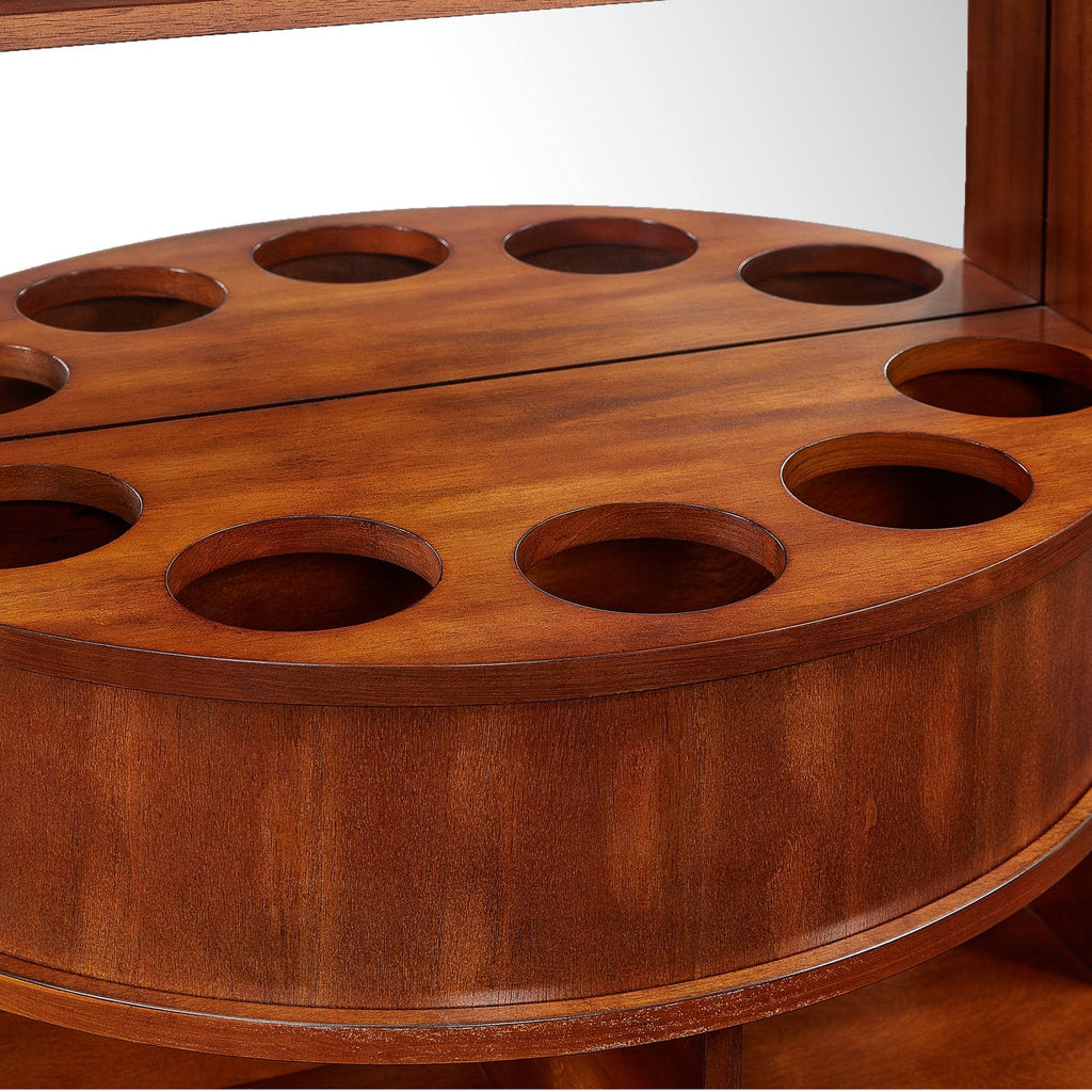 Midcentury Modern Rotating Corner Bar Cabinet N4677