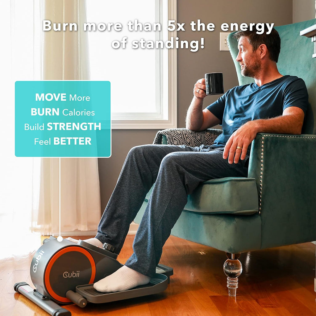 Compact Pedal Bike Exerciser with Built-in Wheels C882