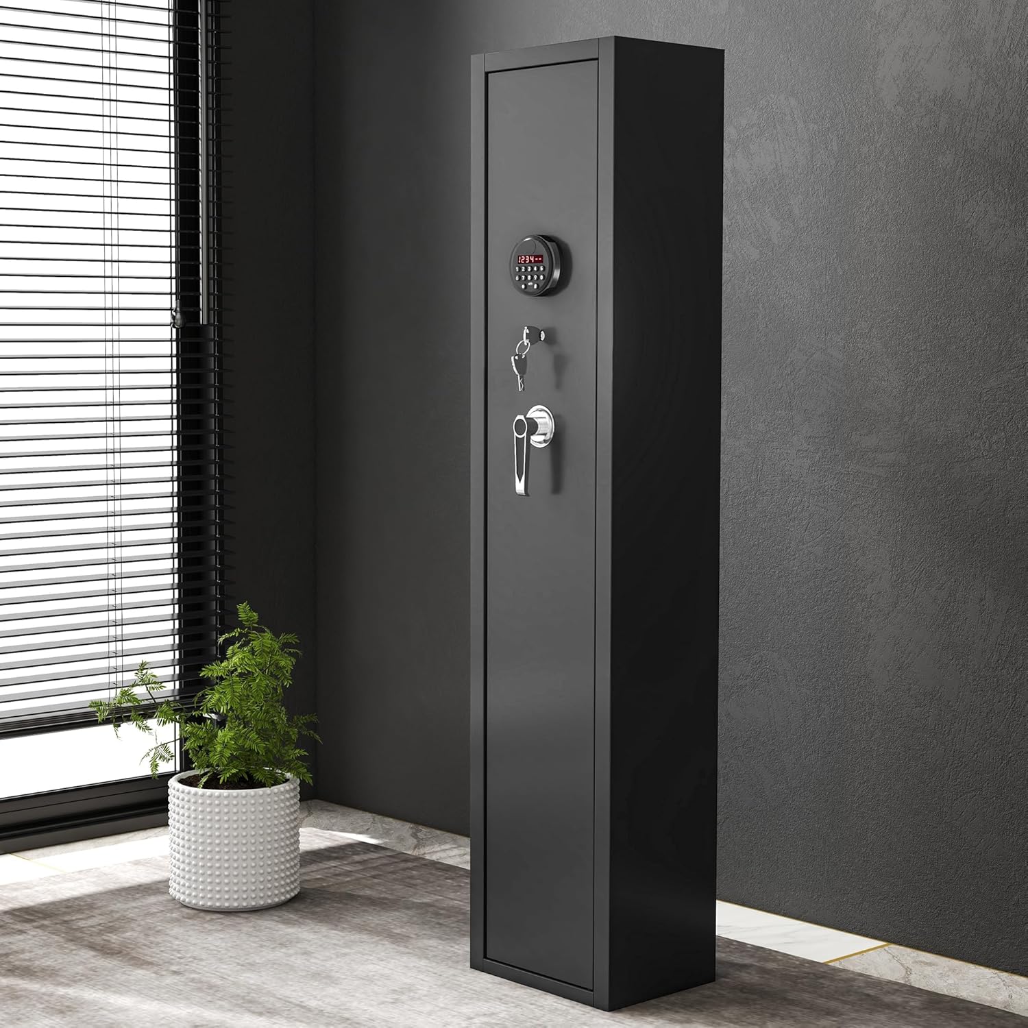 3-5 Rifle Gun Safe with Digital Keypad and Fireproof Bag U985
